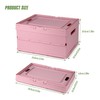 Vivikivi Collapsible Storage Crate, Foldable Plastic Basket with Lid and