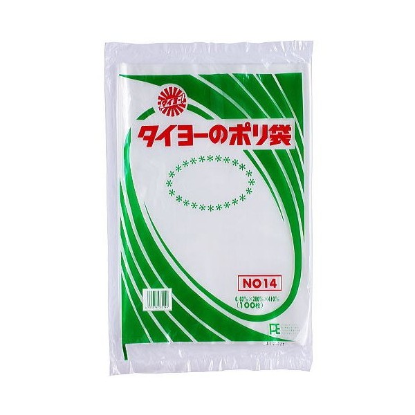 Nakagawa Seikaku Taiyo Poly Bags No.14 0.03mm x 280mm x 410mm 100 Sheets x 10 Packs