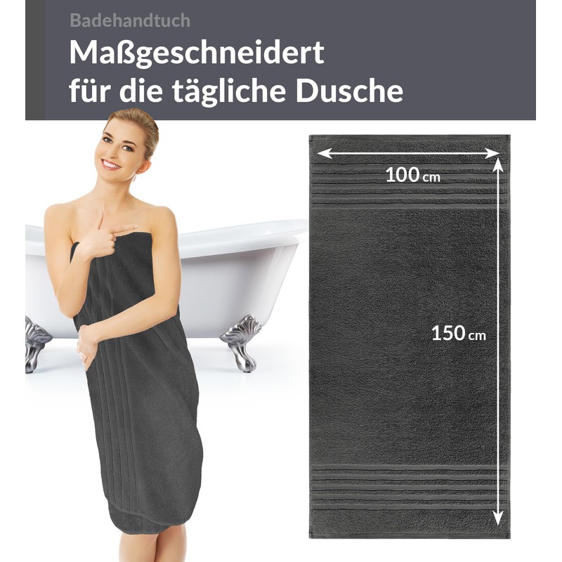 Lashuma Terry Towelling Bath Towel 100 x 150 cm, London