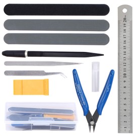 HSEAMALL Gundam Modeler Basic Tools Hobby Tool Sets Basic Tools for Car Model Kit DIY Repair Pack of 11