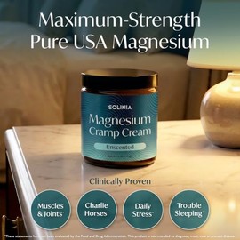 Magnesium Cream, loción de magnesio sin perfume hecha en Estados Unidos para pies | Aceite de magnesio con ingredientes limpios, crema de pies para pi