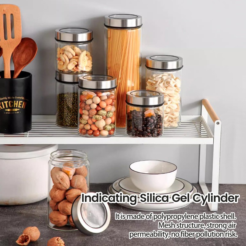 100pcs 2 Gram Food Safe Desiccant Canisters, Indicating [Orange to