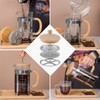 Sivaphe 34 OZ Bamboo French Press Stainless Steel High Borosilicate