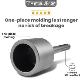 Preruner SDS Max Shank T Post Driver Attachment-The Ultimate Solution for 2 Inch Ground Rods, SDS Max Post Driver,Manual Column Impactor, Hammer Drill Attachm (2 Inch Diameter Head)