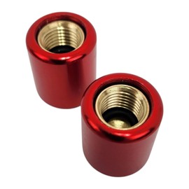 REFRIGE-AIR 1/4-Inch Pink Refrigerant Locking Caps – 2-Pack Tamper-Resistant R410 Caps for HVAC Systems – Secure A/C Accessory for R-32 Units – Anti-Theft Safety Caps