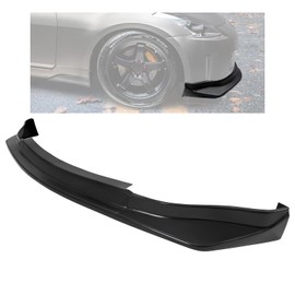 HECASA 3Pcs Front Bumper Lips Compatible with 2006-2009 Nissan 350Z Under Chin Spoiler Splitter Protector Body Kit Black PP Plastic