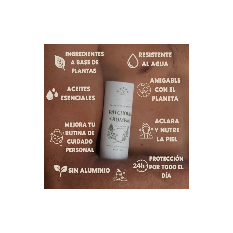 CACAU NATURALS Desodorante Natural Lavanda Salvia Vegano - Sin Aluminio