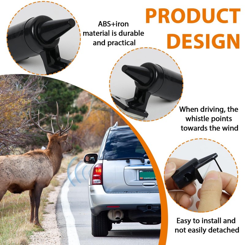 Annlpoy Deer Whistles Wildlife Warning, Made of High Quality ABS