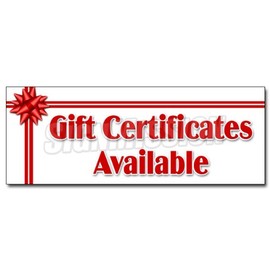 24" Gift CERTIFICATES Available Decal Sticker New