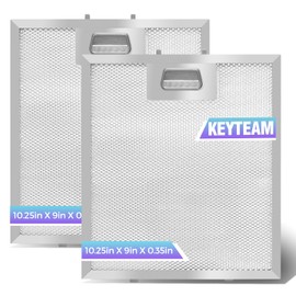 2 Pack-S97018029 Range Hood Filter Replacement, Upgraded Stainless steel frame and Locking clips,5-Layer Aluminum Mesh Hood Vent Grease Filter for Broan B5 Series, Alternative 1932913, 9"x10.25"x0.35"