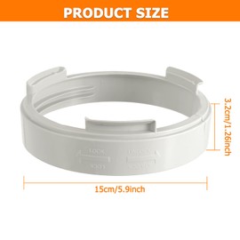 HAUREW Portable Air Conditioner Exhaust Hose Coupler 5.9 Inch AC Unit Tube Connector Round Mobile Air Conditioning Accessories for Most Portable Air Conditioners(Round)