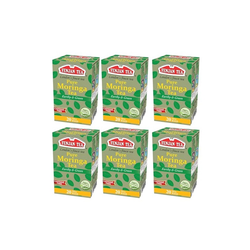 Fenjan Pure Moringa Tea, Earty & Green, 20 Tea Bags