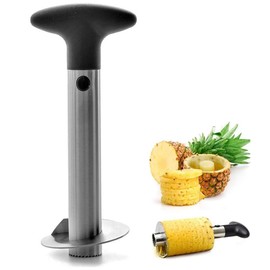 Taglia Ananas in Acciaio Inox con Manico Rimovibile | Sbuccia Ananas Affettatrice per Rimuovere il Torsolo