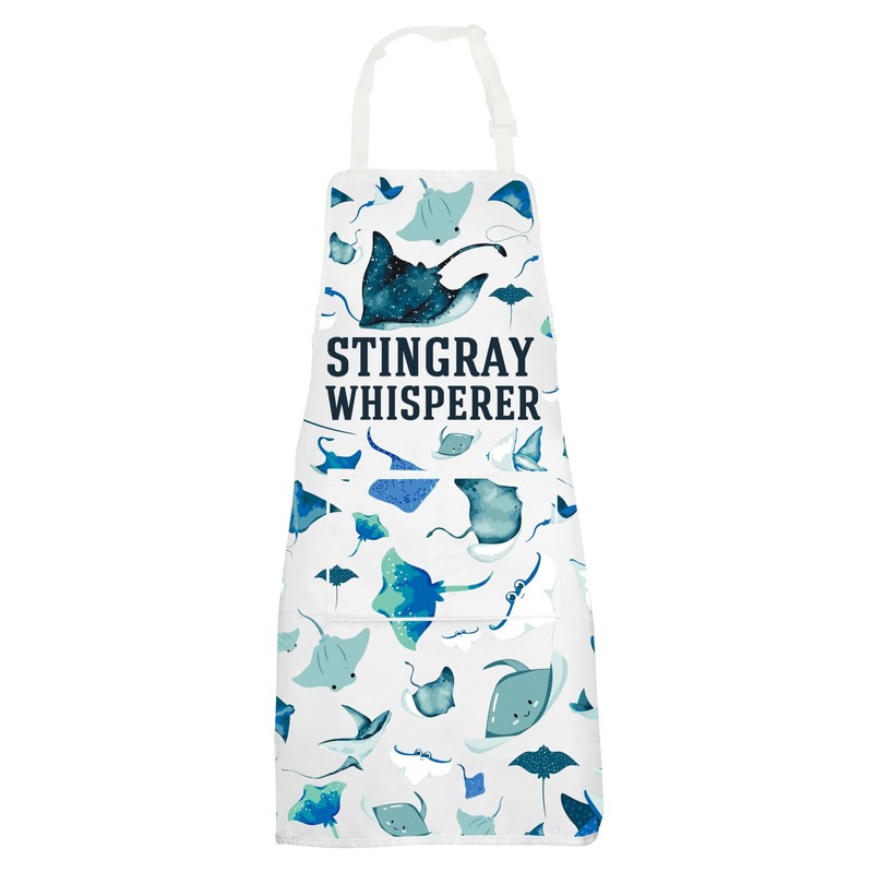 MYSOMY Stingray Kitchen Apron Stingray Lover Gift Stingray Manta Ray