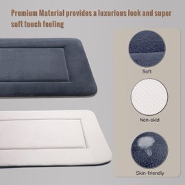 Magic Dog Soft Dog Bed Crate Pad Dog Mat for Medium, Large, and Extra Large Dogs, Machine Washable Pet Beds with Non-Slip Bottom, Multiple Colors