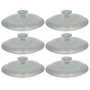 Corningware G-5C Clear Round Fluted Glass Replacement Lid Cover (6-Pack)