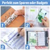 ANYUKE A6 Budget Planner, Financial Binder, Cash Stuffing, with Sleeves,