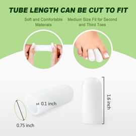 Niupiour Gel Toe Protectors, 14 Packs of Silicone Toe Covers for Men and Women, Toe Caps Sleeves Protect Toe and Relieve Toe Pain from Corns, Blisters, Hammer Toe, Missing Toenail and Broken Toe