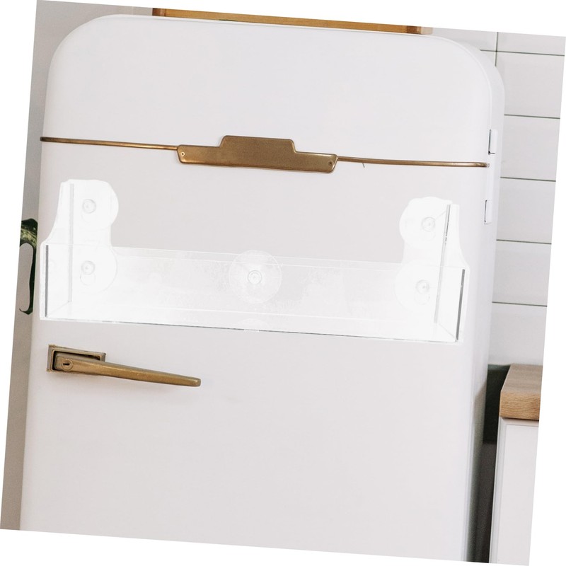 Levemolo Fridge Spice Rack Acrylic Suction Cup Organizer for Wall