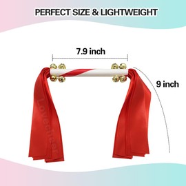 Lovecheer 2PCS Red Party Noise Makers Spirit Sticks Cheerleading Bell for New Year Christmas Birthday Gifts