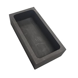 LLF Gold Silver Graphite Ingot Mold Mould Crucible for Melting Casting Refining (100x50x25MM(1kg Gold / 500g Silver))