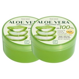 EasyMind Aloe Vera Soothing Gel, 300g, 2 pcs / 이지마인드 알로에베라 수딩젤, 300g, 2개
