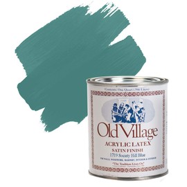 Old Village 1719qt Acrylic Latex Paint 1 Qt- Society Hill Blue