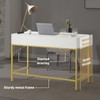 SUPERJARE Vanity Desk with Drawers, 47 inch Computer Desk, Modern