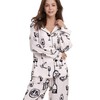 YiNi LuLu Womens Silk Satin Pajamas Set Button Down 2
