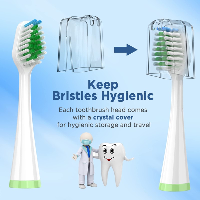 Replacement Toothbrush Heads for Waterpik Complete Care 5.0/9.0 (CC-01/WP-861), with