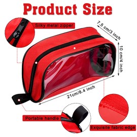 4 Bolsas de Primeros Auxilios Vacías Bolsa de Accesorios Médicos Codificada por Color Bolsa Médica con Cremallera Bolsa Médica Organizadora de Almacenamiento con Ventana Transparente, 4 Colores