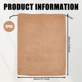 NICENEEDED 2 Pack Dust Cover Storage Bags for Handbags, Cotton Breathable Dust-Proof Storage Pouch Bag, Travel Organizers Drawstring Protector Bag for Handbags Purses Shoes