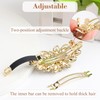 Sppry Luxury Gold-plated Rhinestone Hair Barrette for Women, Large Flower