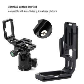 VBESTLIFE L-shaped vertical quick release plate, QR L bracket with 1/4 "camera screw Suitable for Nikon D800 / D810 / D800E camera