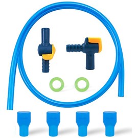 QOOWFEANIG 9Pcs Bite Valve Replacement,Bladder Nozzle Hydration Pack Bladder Tip Including Water Pipes Gaskets Hose Connectors Mouthpiece Replacement Bite Valves Cycling Hiking Supplies Replacement