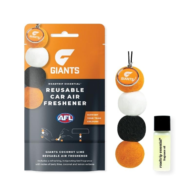 Roadtrip Essential GWS Giants Reusable Car Air Freshener Set