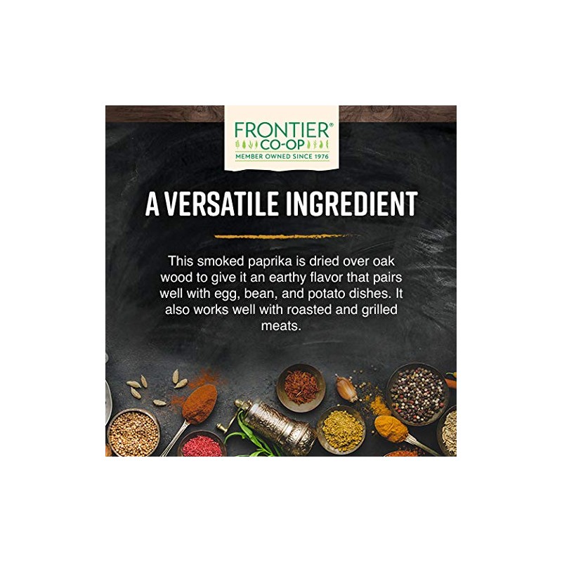 Frontier Co-op Organic Ground Smoked Paprika 1lb | Pack of