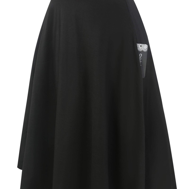 oxiuly Women's 3/4 Sleeve Off Shoulder Solid Cotton A-Line Swing