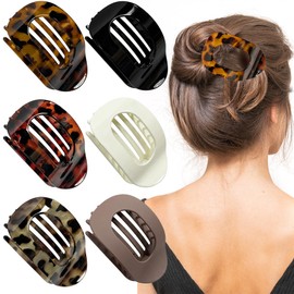 TZEKING 6 Piece Women's Hair Clips, Non-Slip Hair Clips, Ultra-Resistant Hair Accessory, Matte and Strong Hold for Long, Thick and Curly Hair