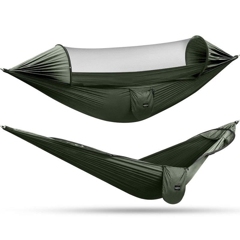 G4Free Large Camping Hammock with Mosquito Net 2 Person Pop-up