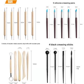 LINPHCEY 36-Piece Clay Sculpting Tools Set Perfect for Polymer Air Dry Modeling Clay Beginners & Professionals Ideal for DIY Pottery & Ceramics Tools for Clay Sculpey Sculpting & Crafting