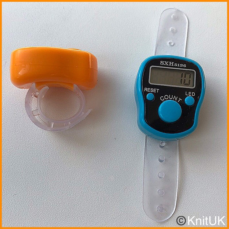 KnitUK Tally Counter - LED Backlight. Pack of 2. Turquoise