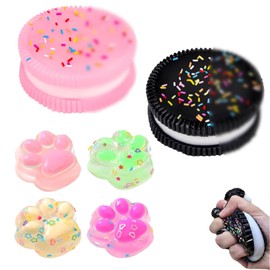 Pack of 5 Stress Ball, Squishy Durable Squeeze Toy for Muscle Relaxation, Shaping Anti-Stress Ball, Sensory Fidget Toy for Boys Girls Women and Men (Style 2)