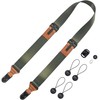 Cobby Camera Strap Width 35mm Anchor Links for SLR/Mirrorless Cameras/Digital Cameras with Adjustable Quick Release Plate (Green)