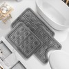 Clara Clark Set of 3 Bath Mats, Non-Slip Velvet Memory