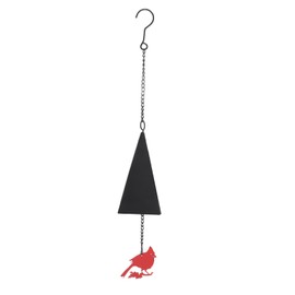 Wind Bell Hanging Decoration Iron Rust Proof Geometric Bird Bell Pedant for Outdoor Yard Fence Terrace