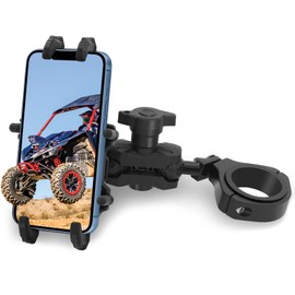 Esploratori UTV Phone Mount, Heavy Duty Aluminum Alloy SXS Cell Holder for UTV Roll Cage, Anti-Vibration for 1.5"-2.0" Bars, Fits 4.9"-6.9" Smartphones
