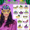 12 Pcs Mardi Gras Mask Paper Masquerade Masks Carnival Parade