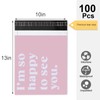 Whaline 100Pcs Blush Pink Poly Mailer 10 x 13 Inch