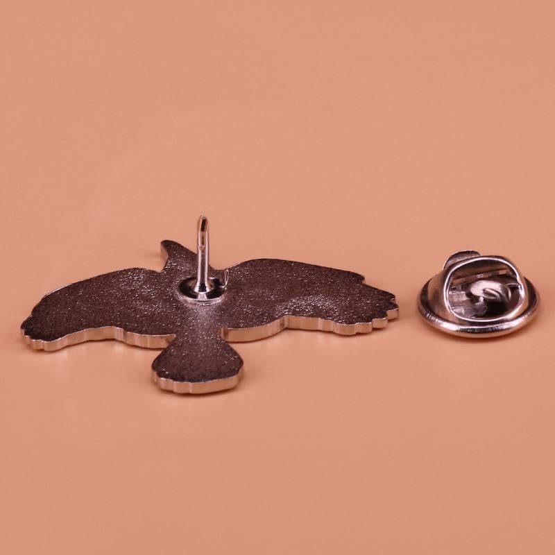 No Mourners No Funerals Enamel Pin Gothic Black Crow Badge